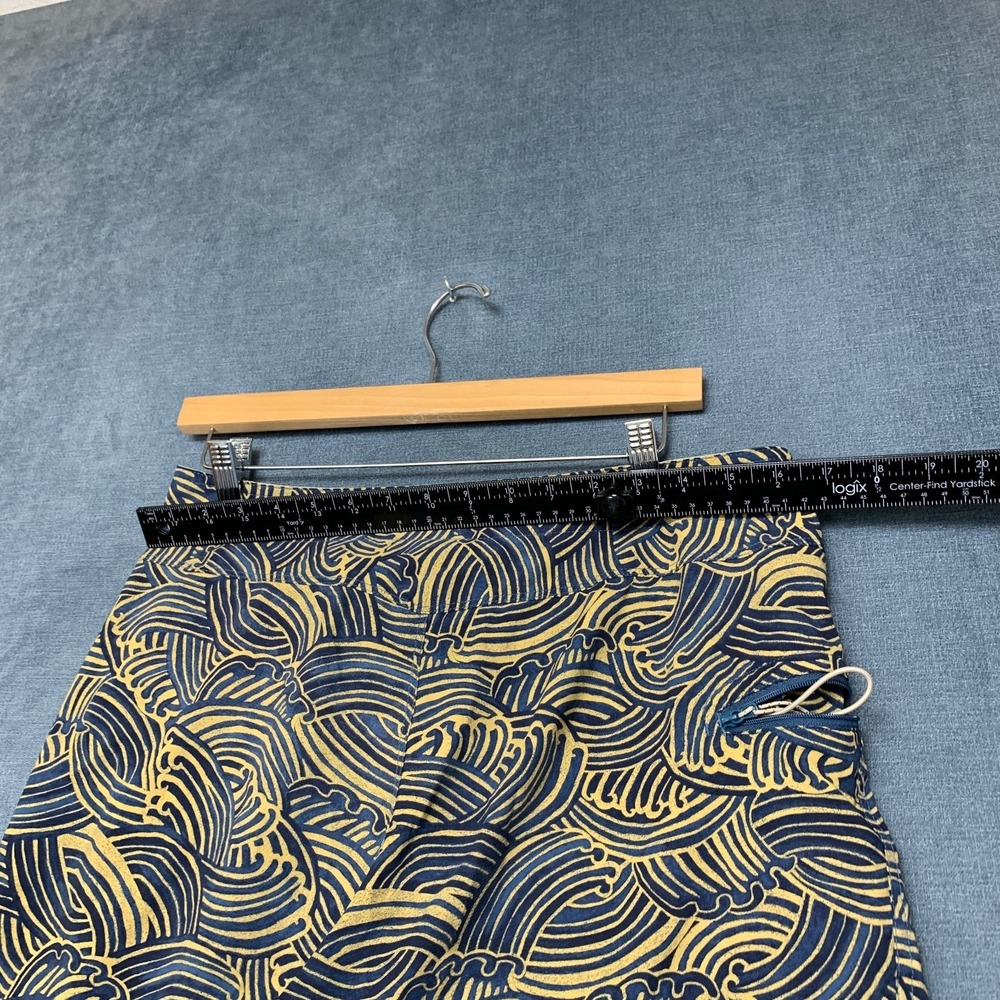Patagonia Wavefarer Board Shorts Mens 32 Yellow Blue Waves Drawstring Summer - Picture 6 of 15